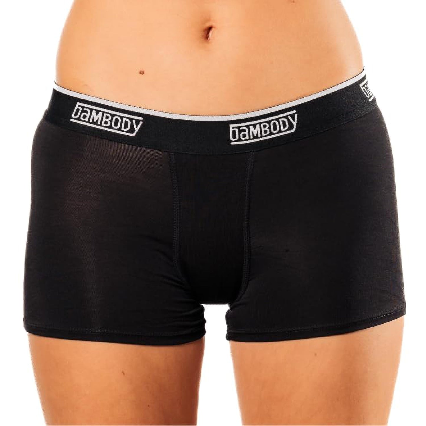 Bambody Absorbent Boy Short: Period Protection Underwear for Women and Teens - 1 Pack: Black - Medium